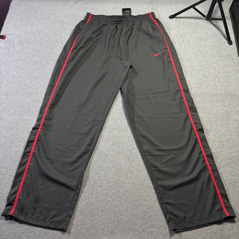 NWT Nike Track Pants Mens 2XLT Grey Red Dri-FIT Basketball Warmup 683360-072